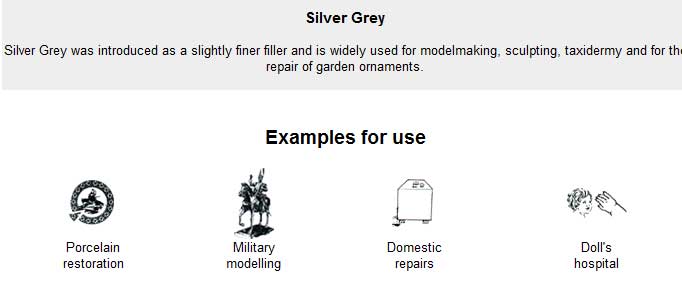 Milliput Epoxy Putty (Silver Grey) | Modeling Compound
